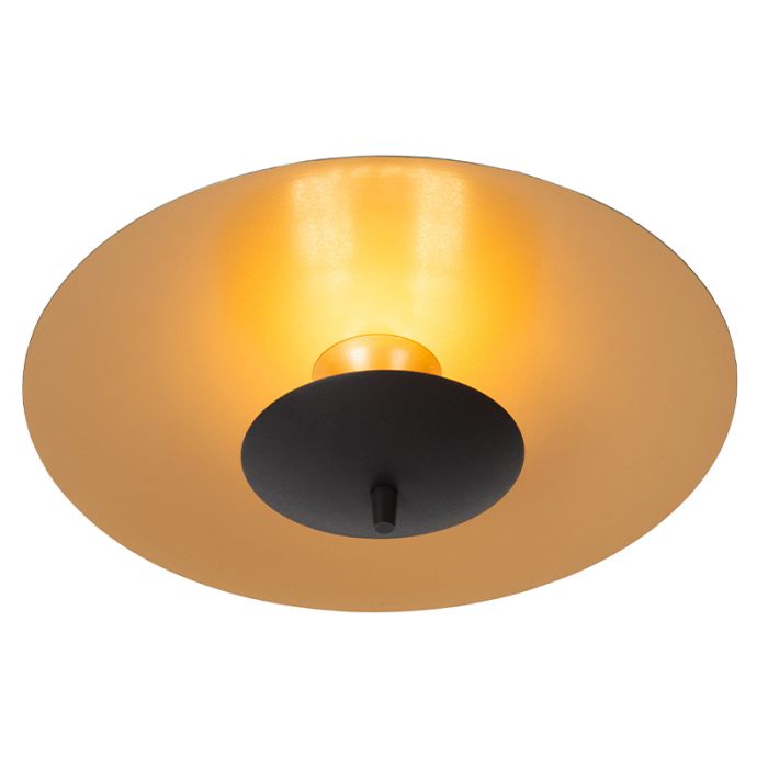 Golden flush ceiling light vintage, Vulcan, 9W, 3000K LED