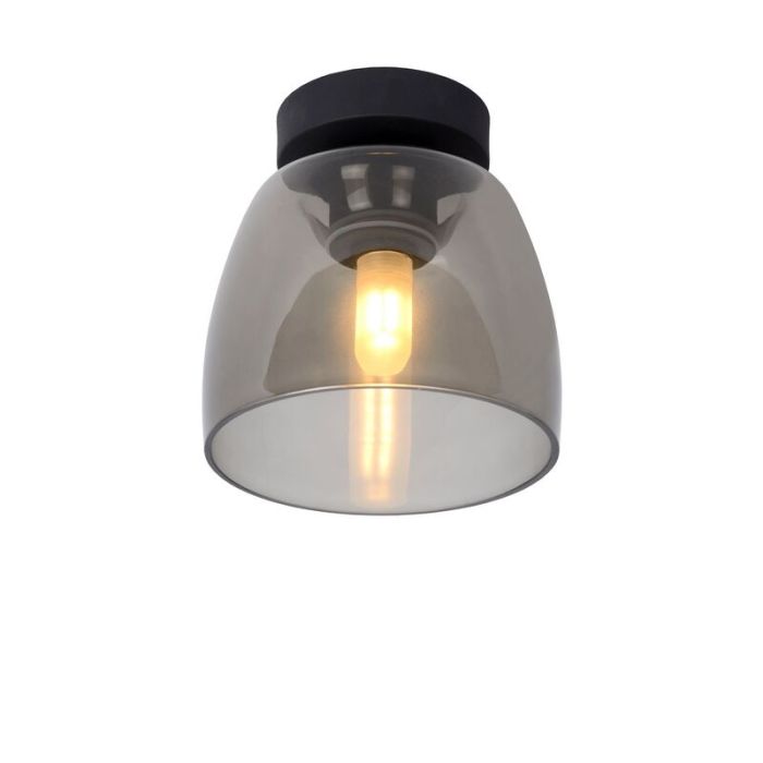 Grey flush ceiling light retro, Tyler, IP44