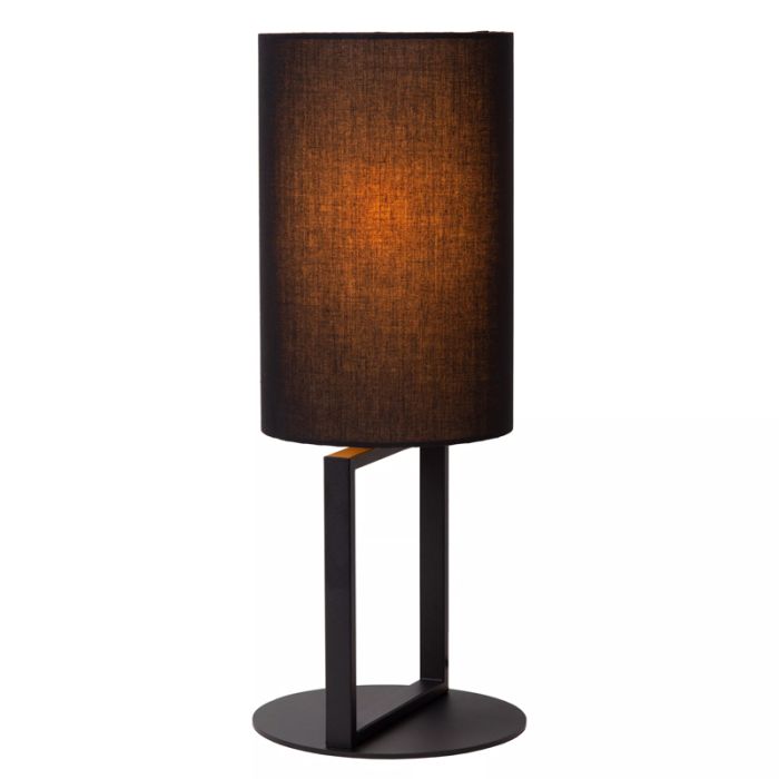 Black table lamp rustic, Herman, with switch