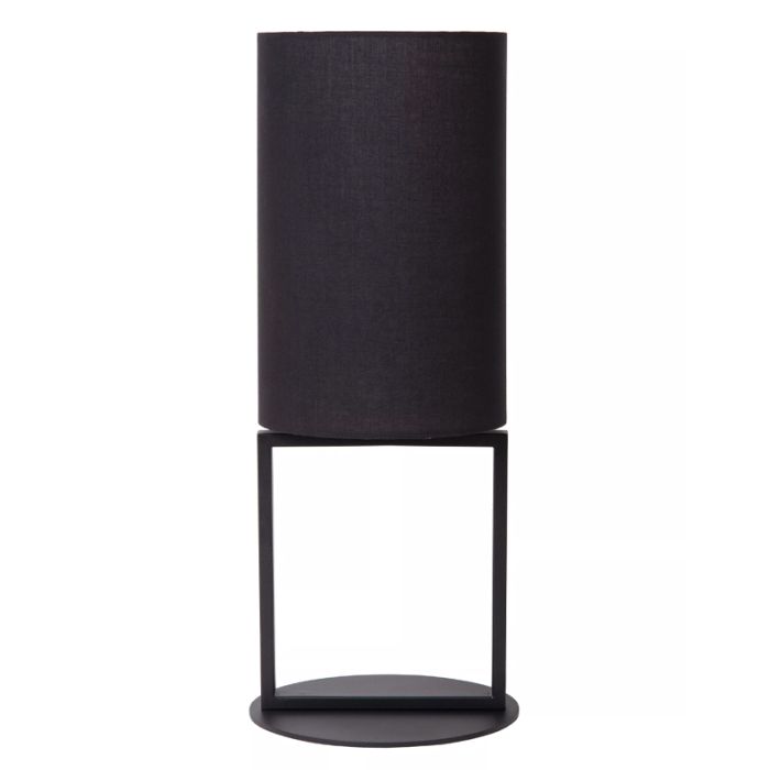 Black table lamp rustic, Herman, with switch
