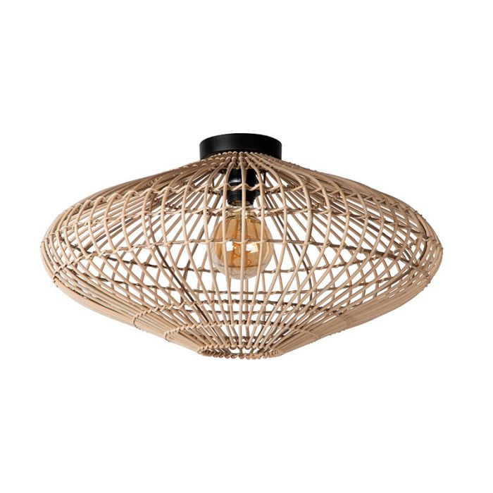 Wooden flush ceiling light rustic, Magali