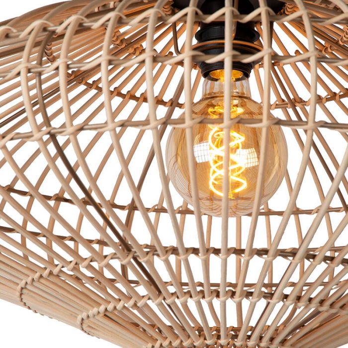 Wooden flush ceiling light rustic, Magali