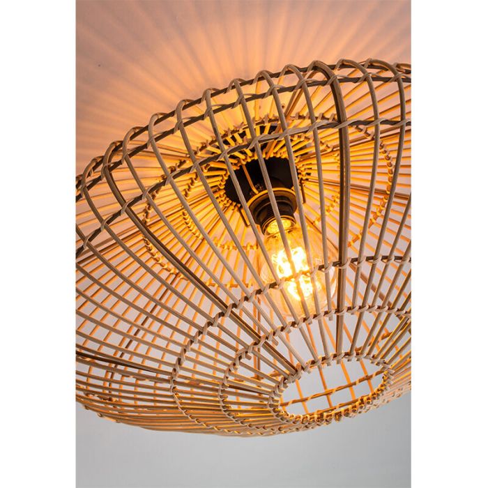 Wooden flush ceiling light rustic, Magali