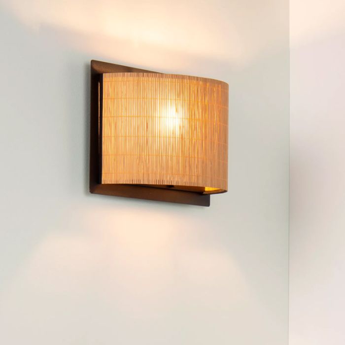Rattan wall light brown, Magius