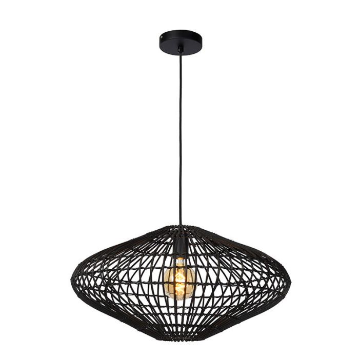 Black pendant light rustic, Magali