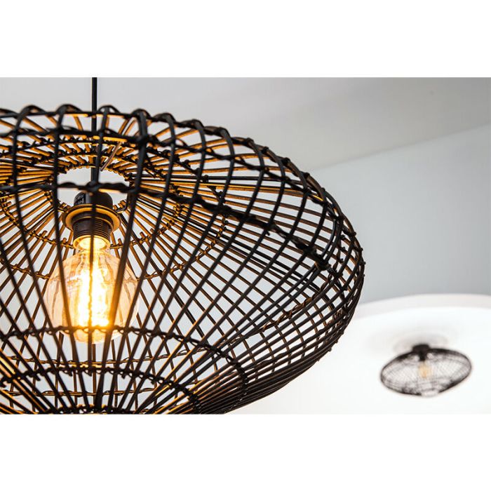 Black pendant light rustic, Magali