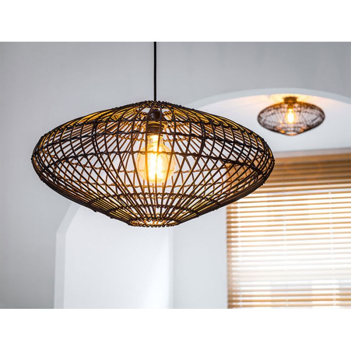Black pendant light rustic, Magali