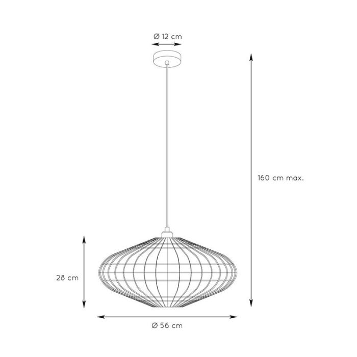 Black pendant light rustic, Magali