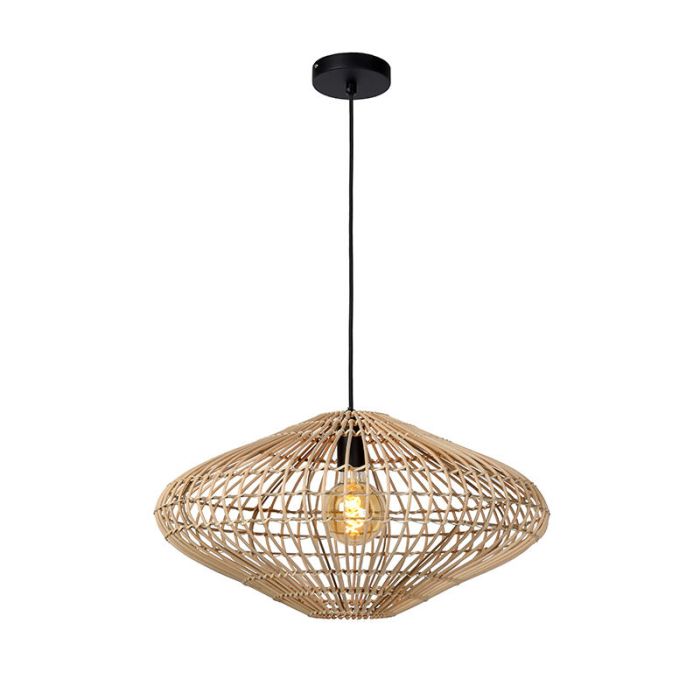 Wooden pendant light rustic, Magali