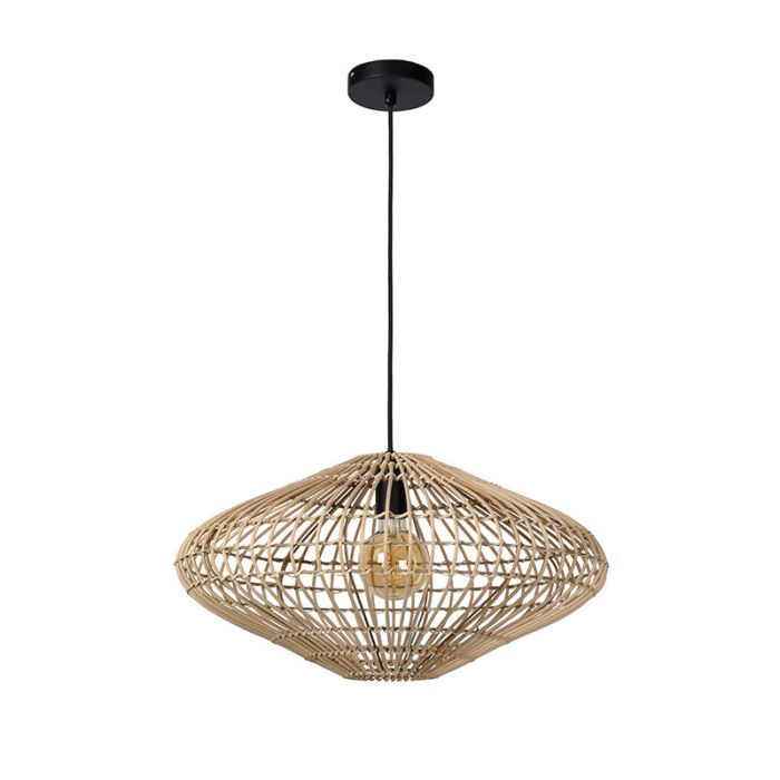 Wooden pendant light rustic, Magali