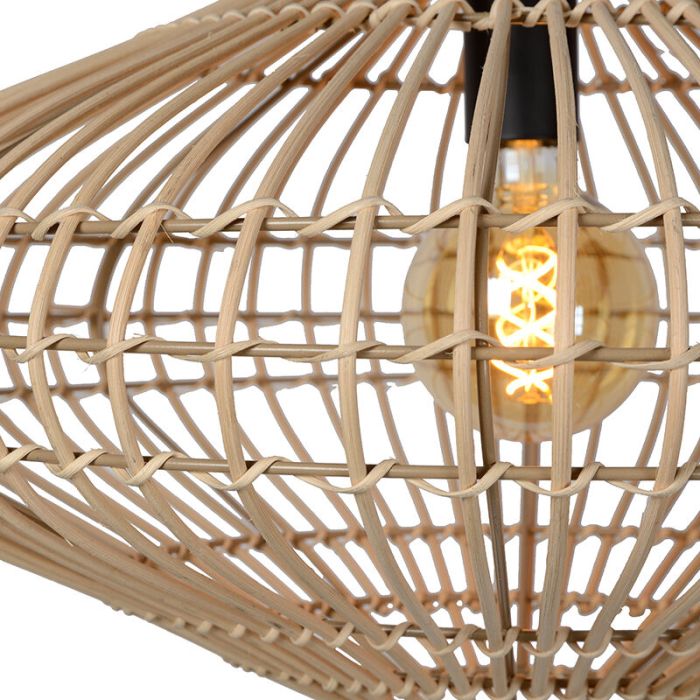 Wooden pendant light rustic, Magali