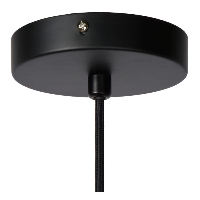 Black Pendant light Alban, Rattan, Country