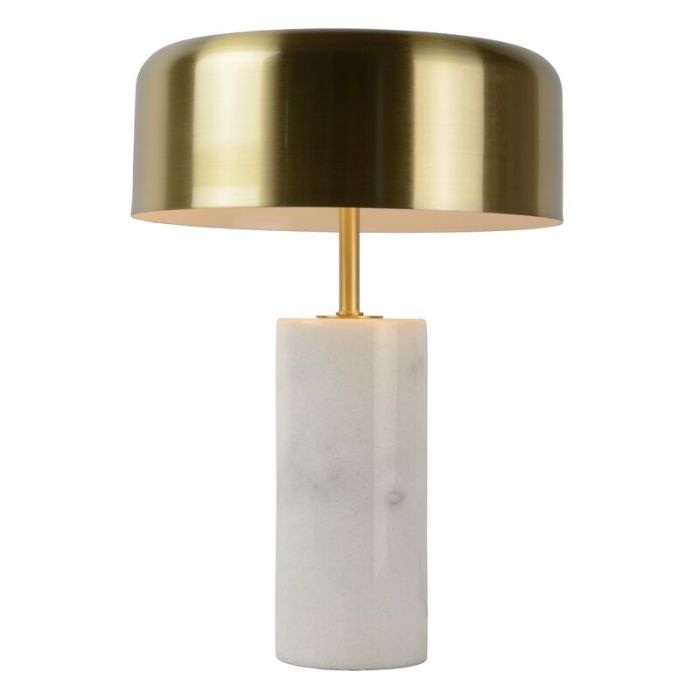 Marble table lamp gold, Mirasol, with switch