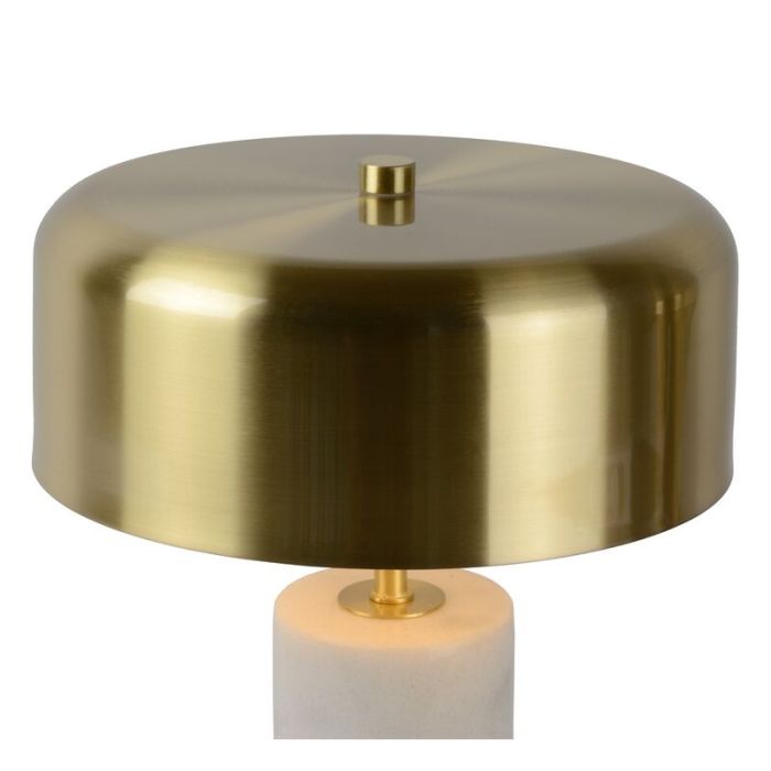 Marble table lamp gold, Mirasol, with switch