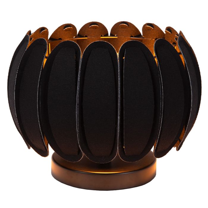 Black table lamp modern, Spencer, with switch