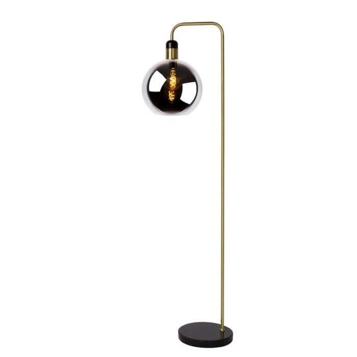 Grey floor lamp vintage, Julius, with switch