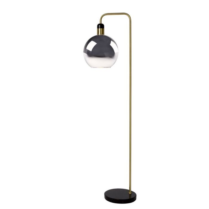 Grey floor lamp vintage, Julius, with switch