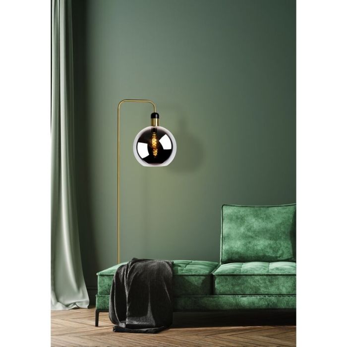 Grey floor lamp vintage, Julius, with switch