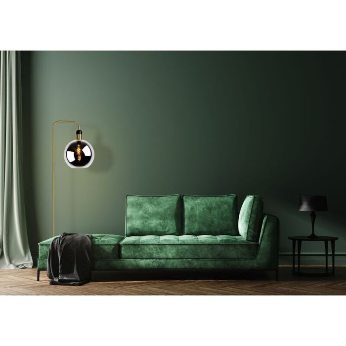 Grey floor lamp vintage, Julius, with switch