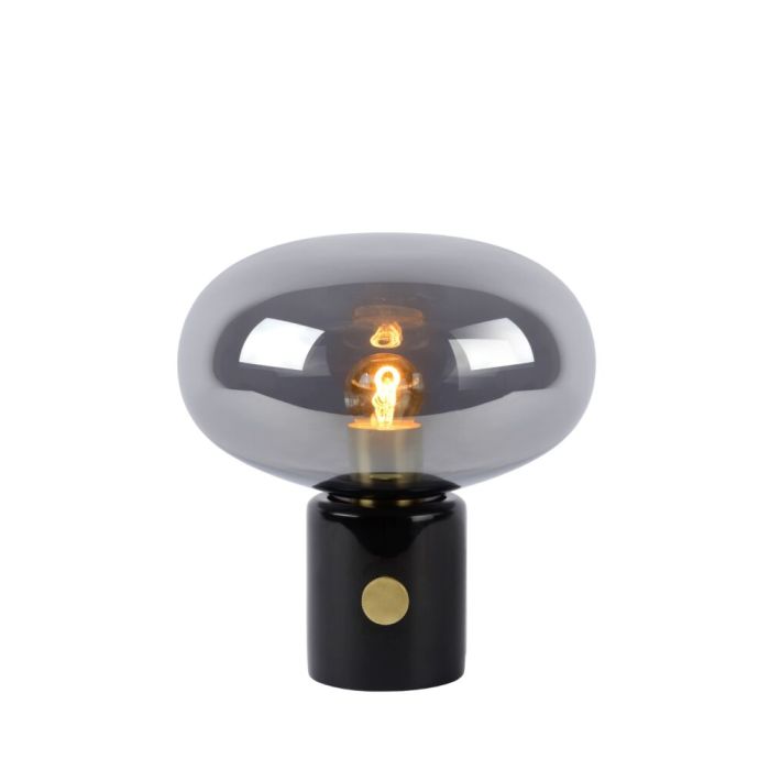Marble table lamp grey, Charlize, with switch