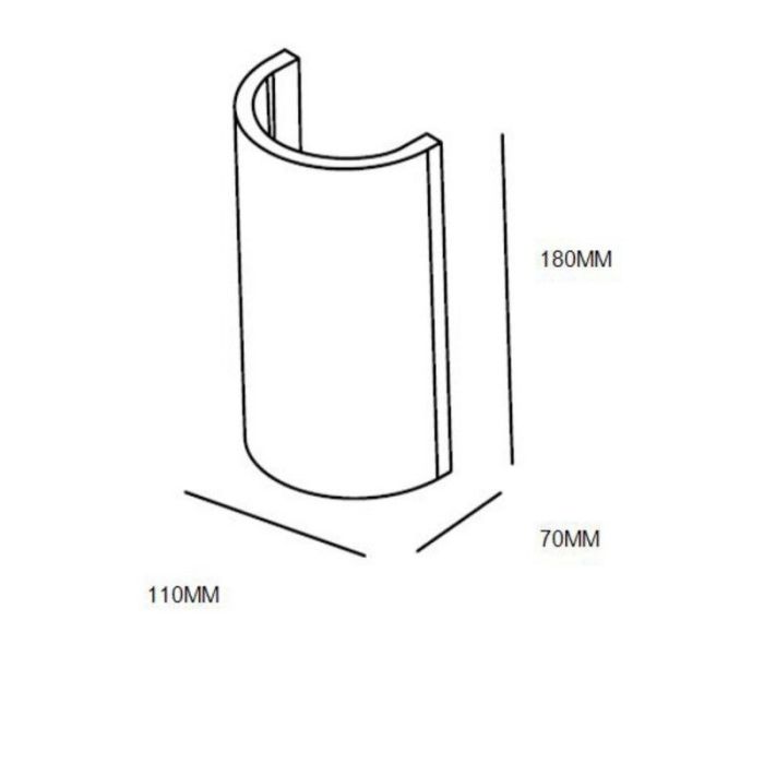 Plaster wall light white, Gipsy