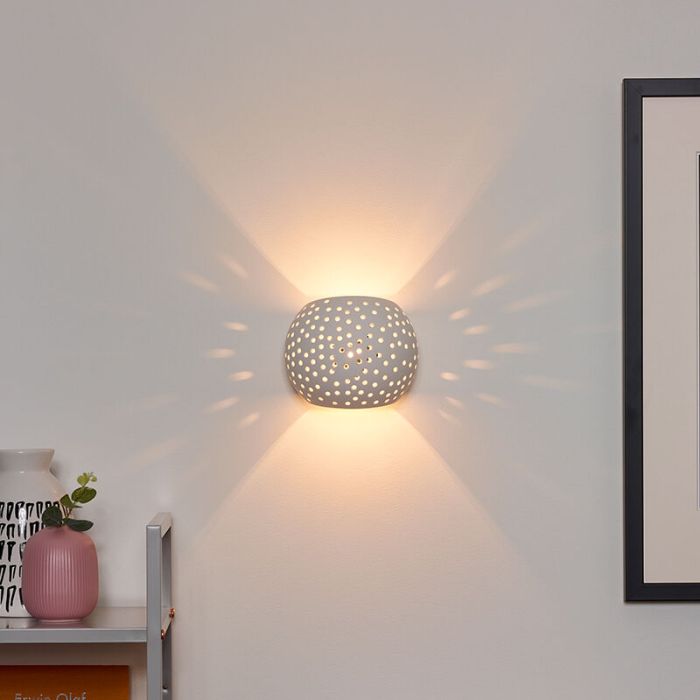 Plaster up down wall light white, Gipsy