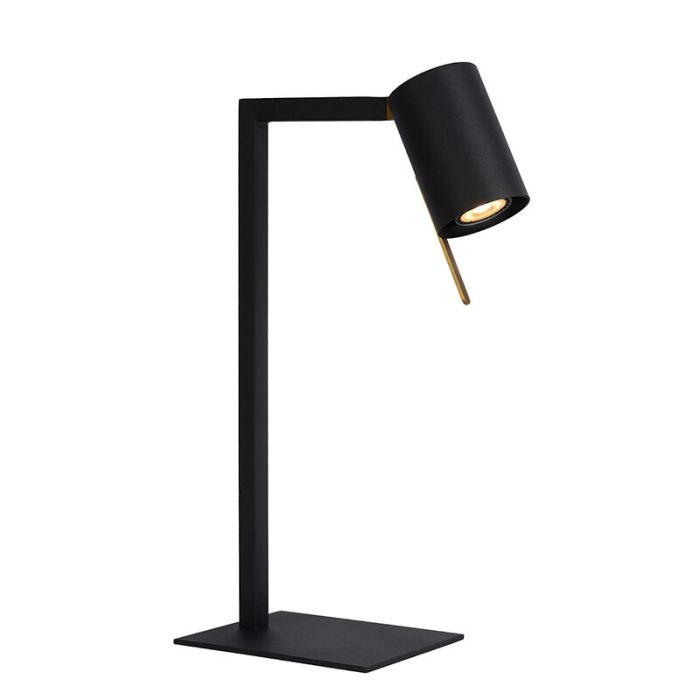 Black desk lamp modern, Lesley, with switch