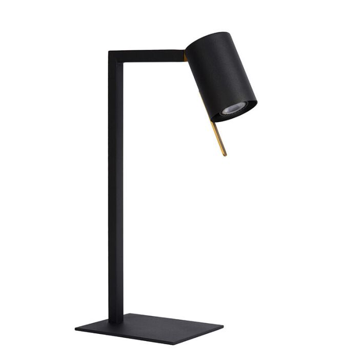 Black desk lamp modern, Lesley, with switch