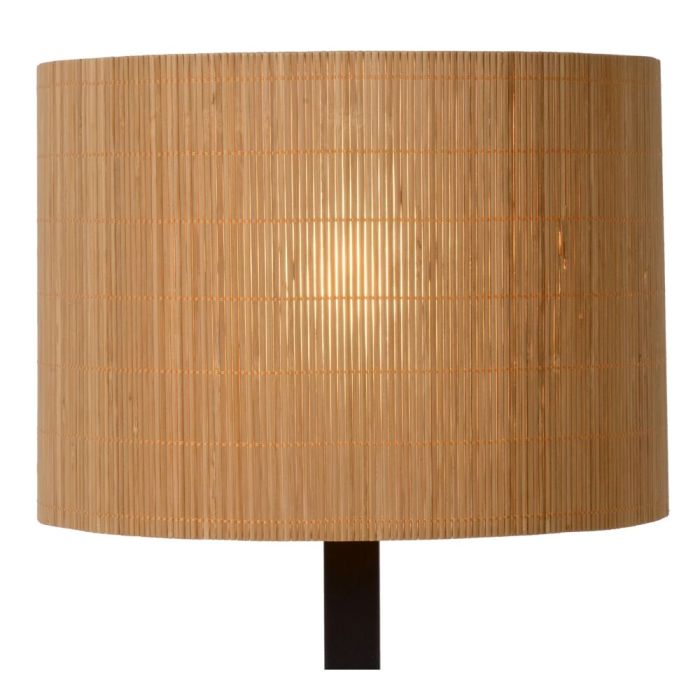 Rattan table lamp brown, Magius, with switch