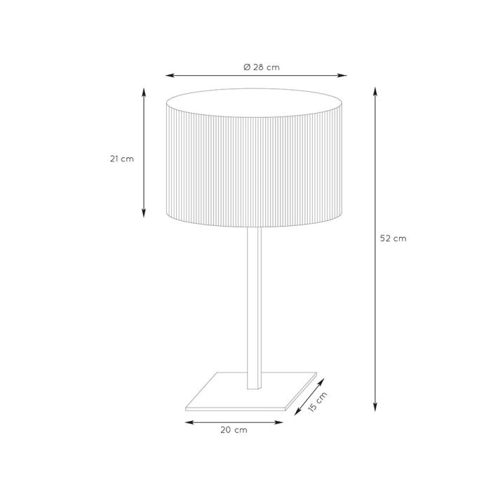 Rattan table lamp brown, Magius, with switch