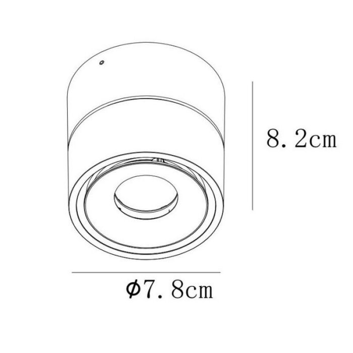 Black ceiling spotlight modern, Yumiko, 8W, 2700K LED