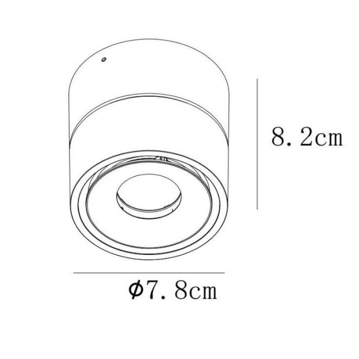 White ceiling spotlight modern, Yumiko, 8W, 2700K LED