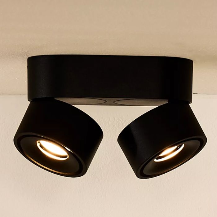 Black ceiling spotlight modern, Yumiko, 8W, 2700K LED