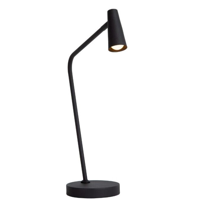 Black rechargeable table lamp modern, Stirling, 3W, 2700K LED, with touch dimmer