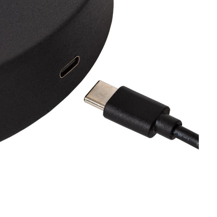 Black rechargeable table lamp modern, Stirling, 3W, 2700K LED, with touch dimmer