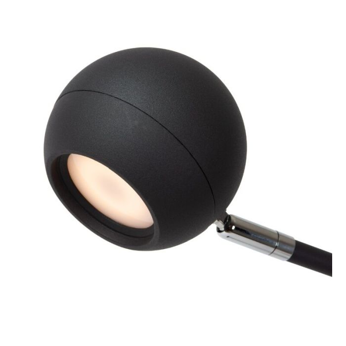 Black rechargeable table lamp modern, Comet, 3W, 2700K LED, with touch dimmer