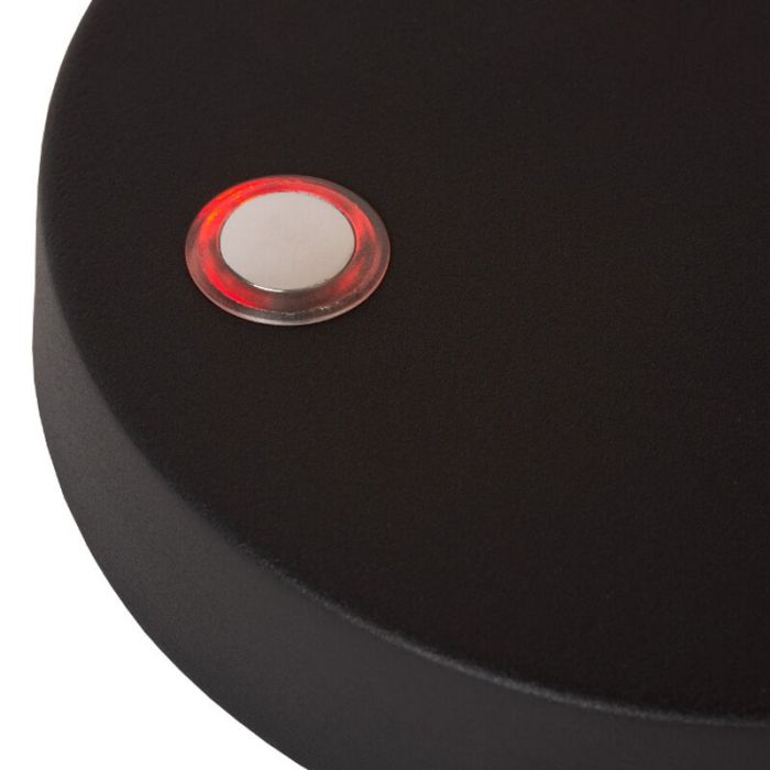 Black rechargeable table lamp modern, Comet, 3W, 2700K LED, with touch dimmer