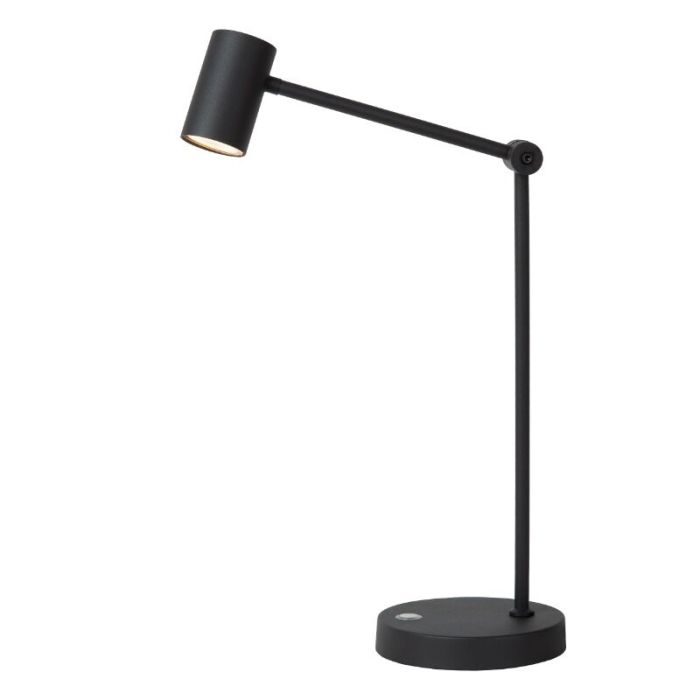 Black rechargeable table lamp modern, Tipik, 3W, 2700K LED, with touch dimmer