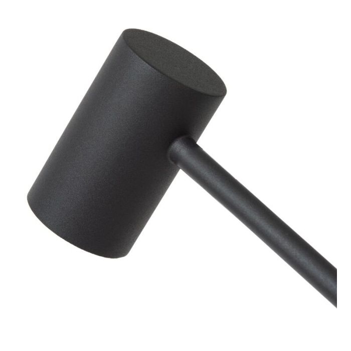 Black rechargeable table lamp modern, Tipik, 3W, 2700K LED, with touch dimmer
