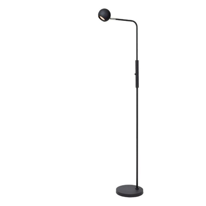 Black rechargeable floor lamp modern, Comet, 3W, 2700K LED, with touch dimmer