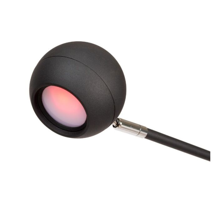 Black rechargeable floor lamp modern, Comet, 3W, 2700K LED, with touch dimmer
