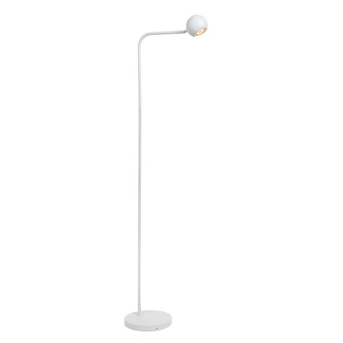 White rechargeable floor lamp modern, Comet, 3W, 2700K LED, with touch dimmer