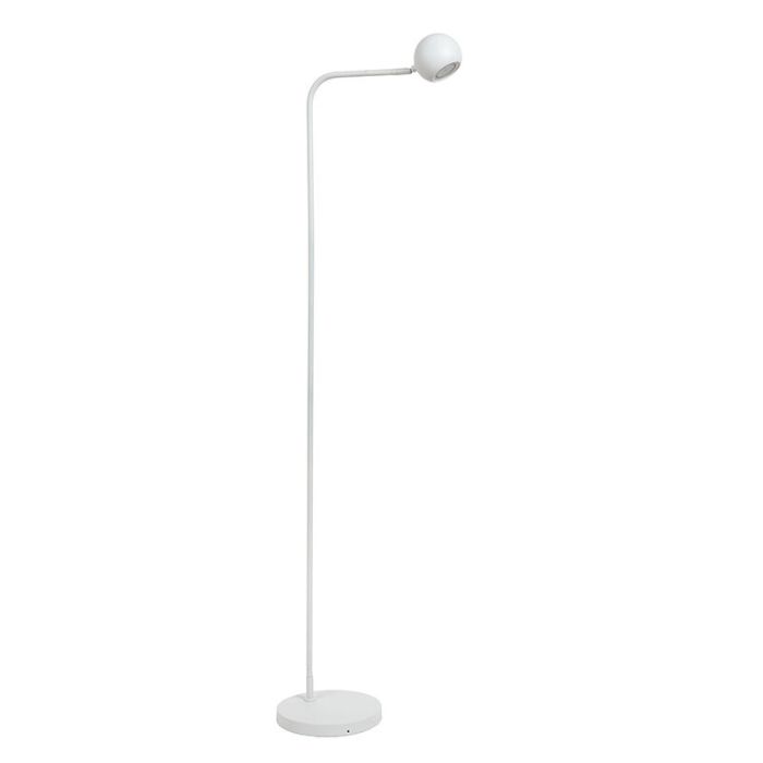 White rechargeable floor lamp modern, Comet, 3W, 2700K LED, with touch dimmer