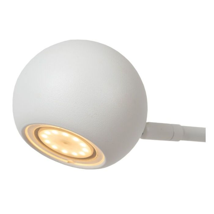 White rechargeable floor lamp modern, Comet, 3W, 2700K LED, with touch dimmer