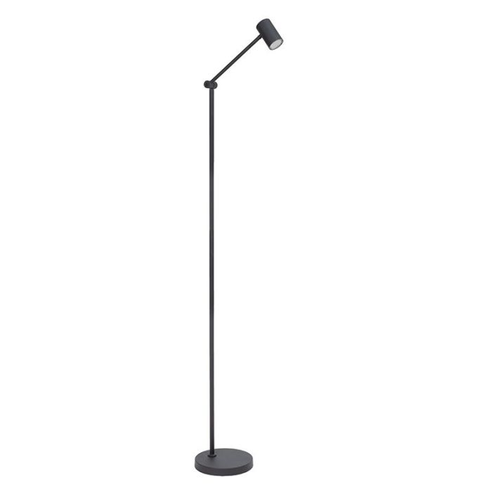 Black rechargeable floor lamp modern, Tipik, 3W, 2700K LED, with touch dimmer