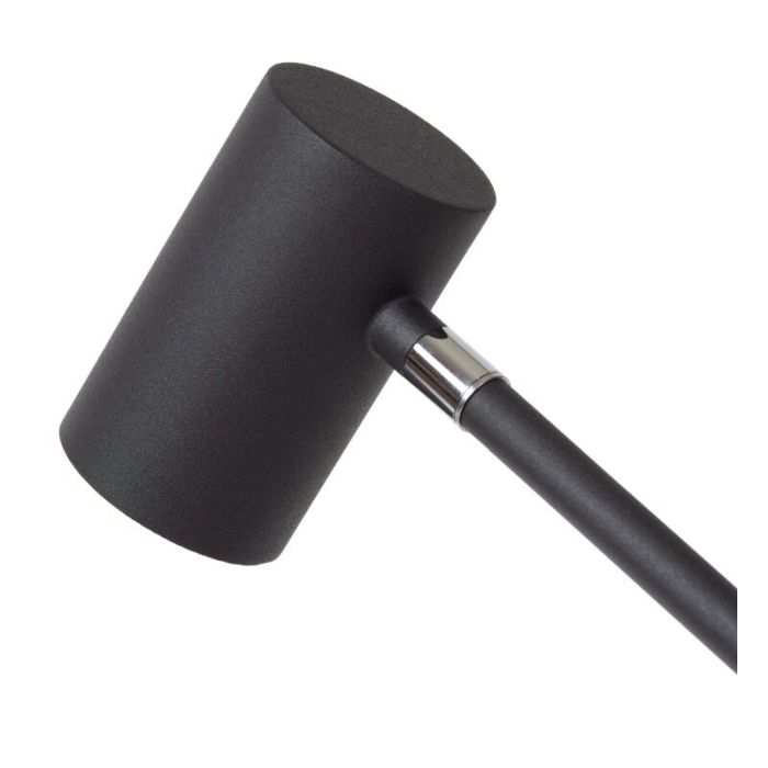 Black rechargeable floor lamp modern, Tipik, 3W, 2700K LED, with touch dimmer