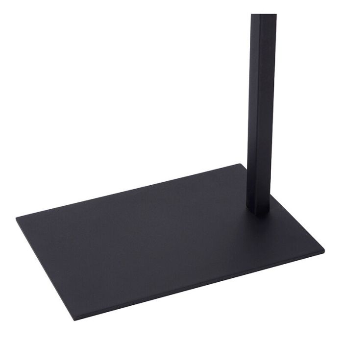 Black reading floor lamp modern, Lesley, with switch