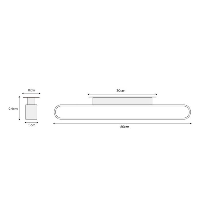 Blue bathroom wall light modern, Madelon, 9W, 2700K LED, IP44