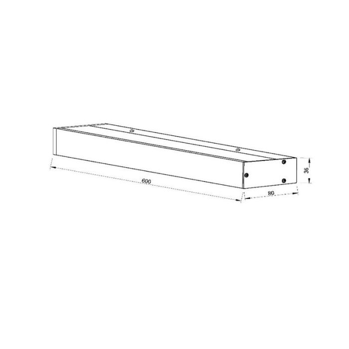 Black bathroom wall light modern, Alexa, 8W, 3000K LED, IP44