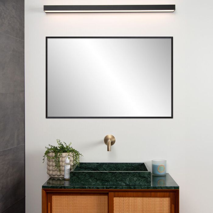 Black bathroom wall light modern, Alexa, 13W, 3000K LED, IP44